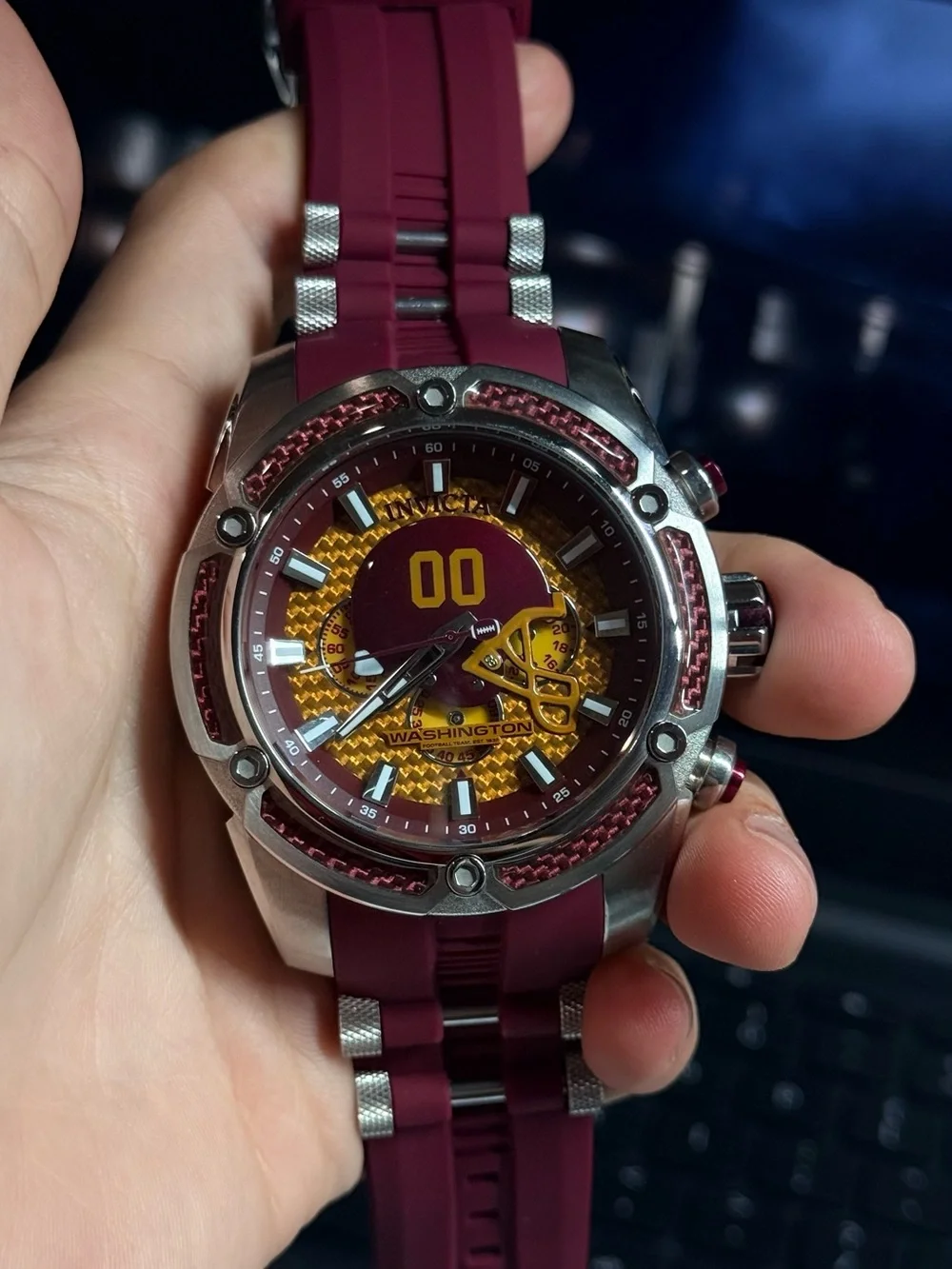 Washington Football Team Bulova Maroon and Gold Sports Watch